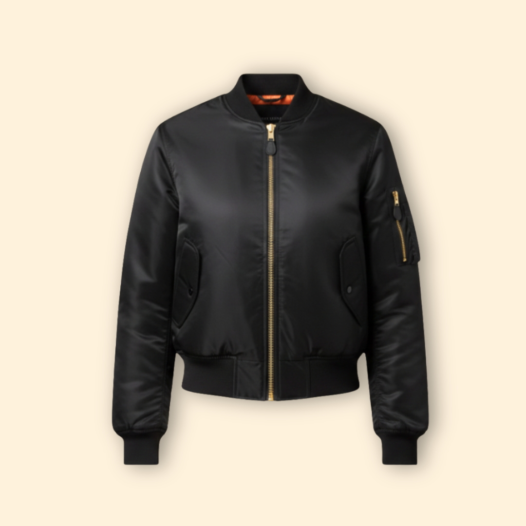 Women’s Classic Bomber Jacket – Casual Wear, Stylish Layering