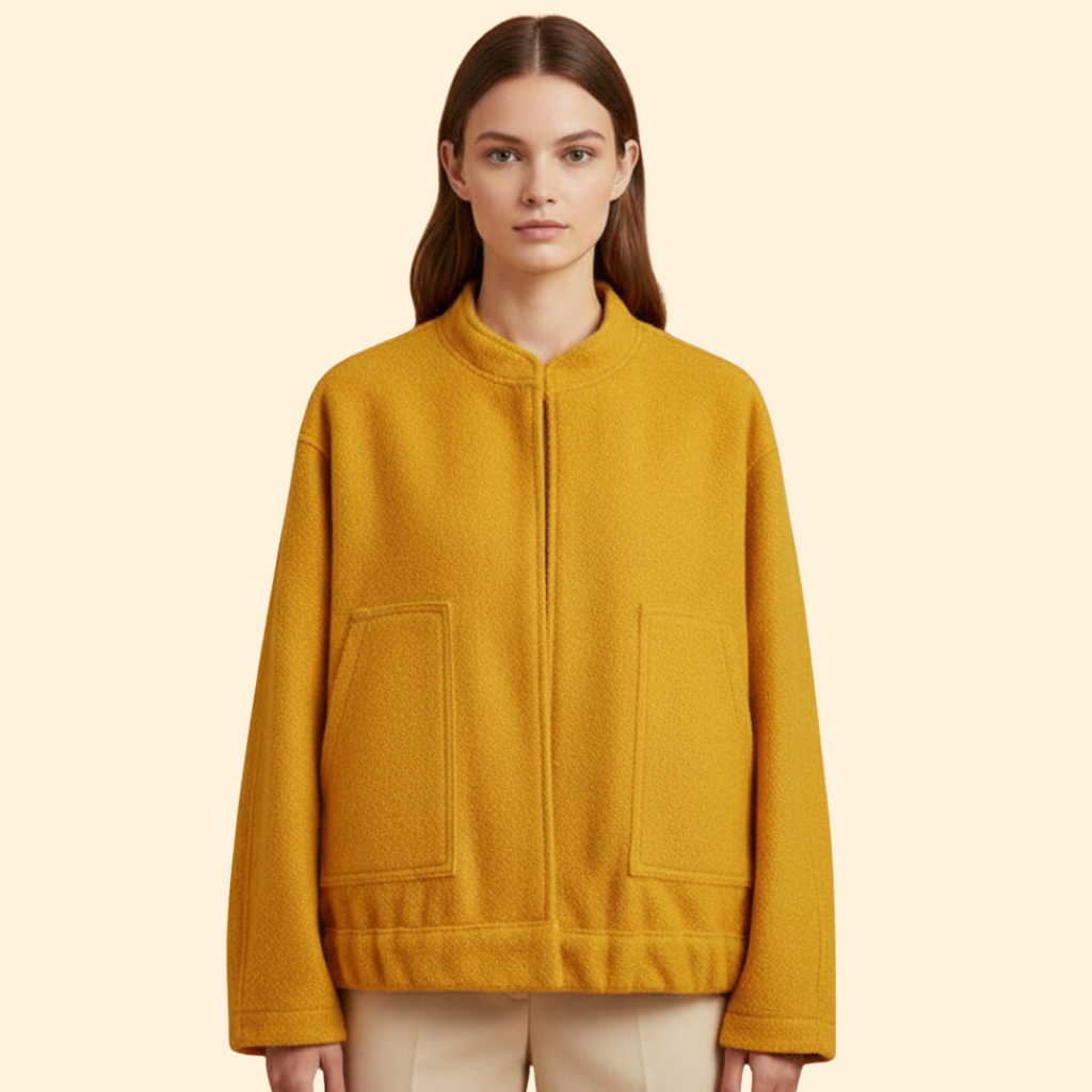 Women's Relaxed Fit Bomber Jacket in Blue – Casual Wear, Everyday Style