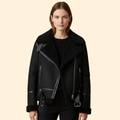 Women’s Sherpa Bomber Jacket – Casual Wear, Winter Fashion