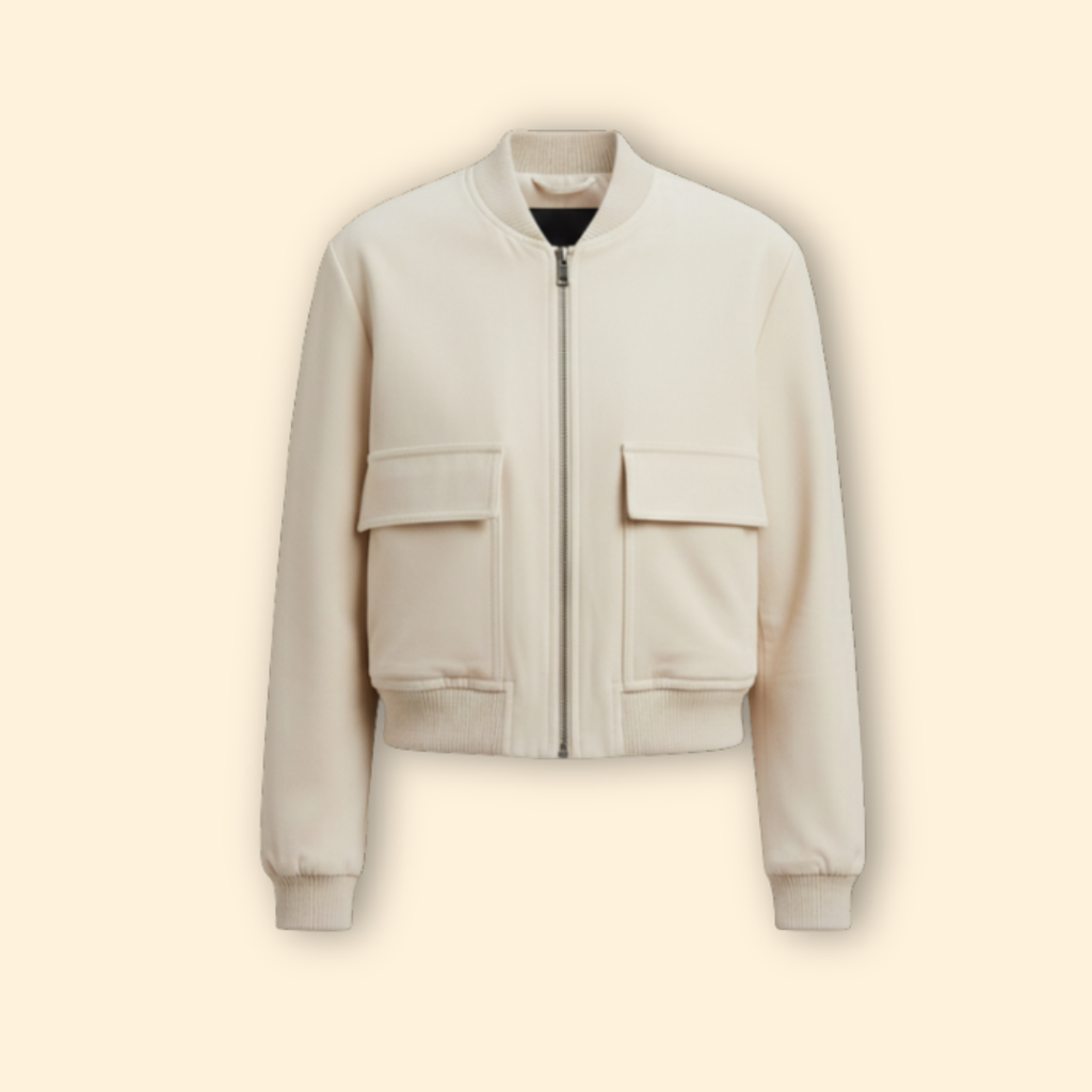 Women’s Velvet Bomber Jacket – Casual Wear, Stylish Layering