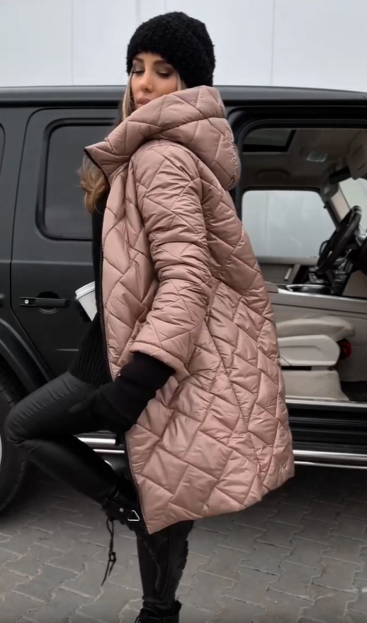 Quilted Puffer Jacket with Hood – Casual Wear, Outdoor Activities