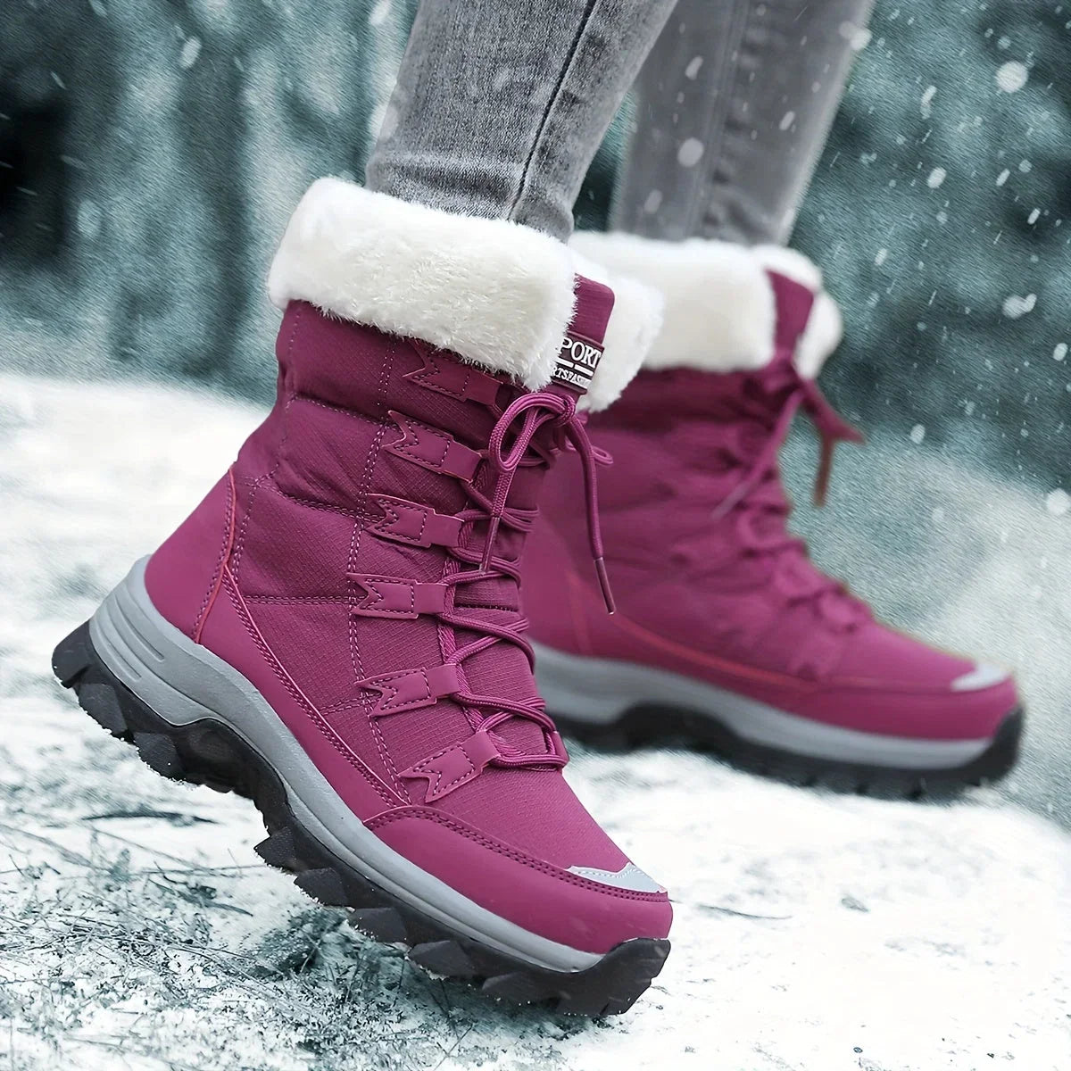 Women's Winter Boots | Cushioned Faux Fur – Snow, Outdoor