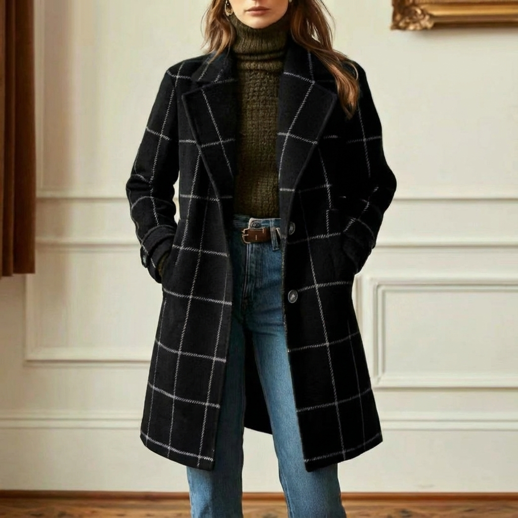 Wool Check Coat – Warm Layering, Stylish Everyday Wear