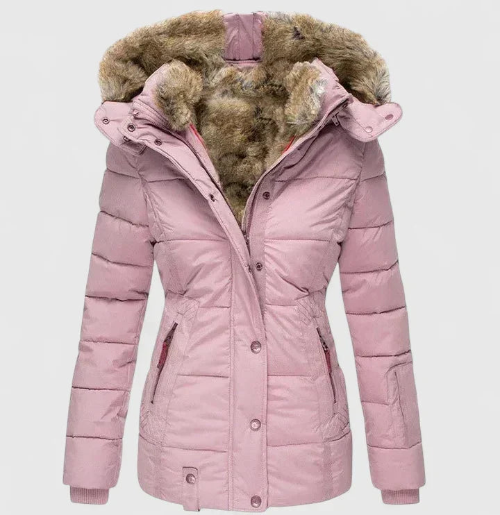Padded Coat with Fur Lining – Casual Wear, Winter Comfort
