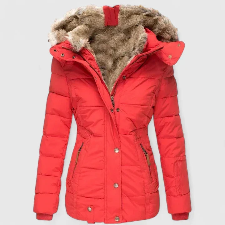 Padded Coat with Fur Lining – Casual Wear, Winter Comfort