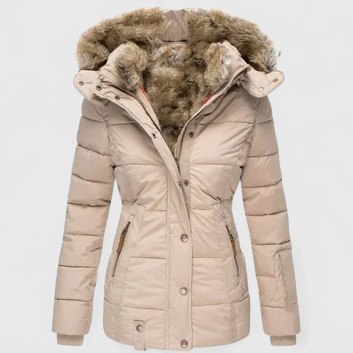 Padded Coat with Fur Lining – Casual Wear, Winter Comfort