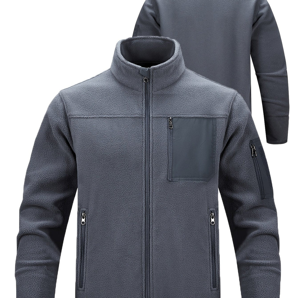 Rugged Full-Zip Outdoor Jacket – Cosy, Durable, Ideal for Camping, Hiking