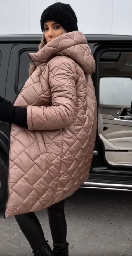 Quilted Puffer Jacket with Hood – Casual Wear, Outdoor Activities