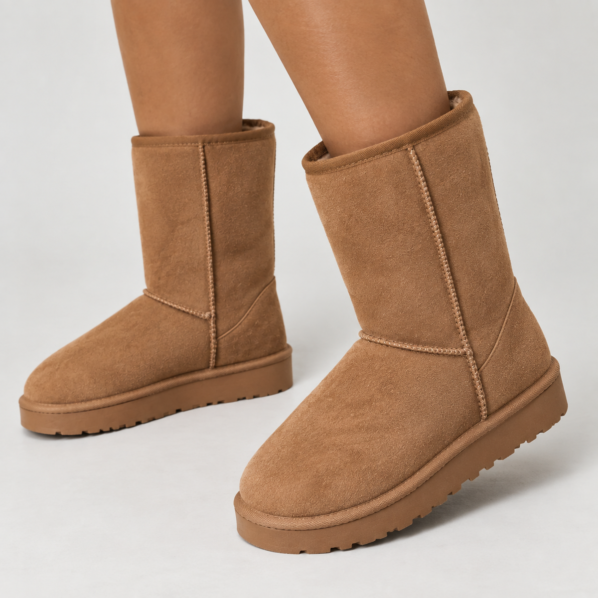 Women's Suede Winter Boots | Warm Mid-Calf Design with Soft Lining – Casual Wear, Outdoor Adventures