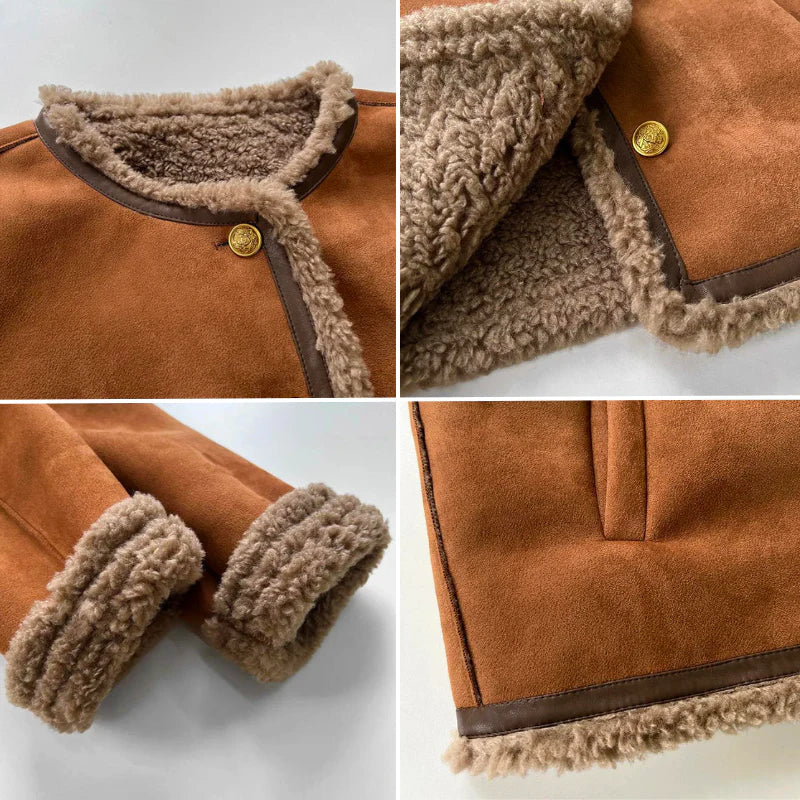 Faux Shearling Jacket in Brown – Casual Layering, Stylish Winter Wear