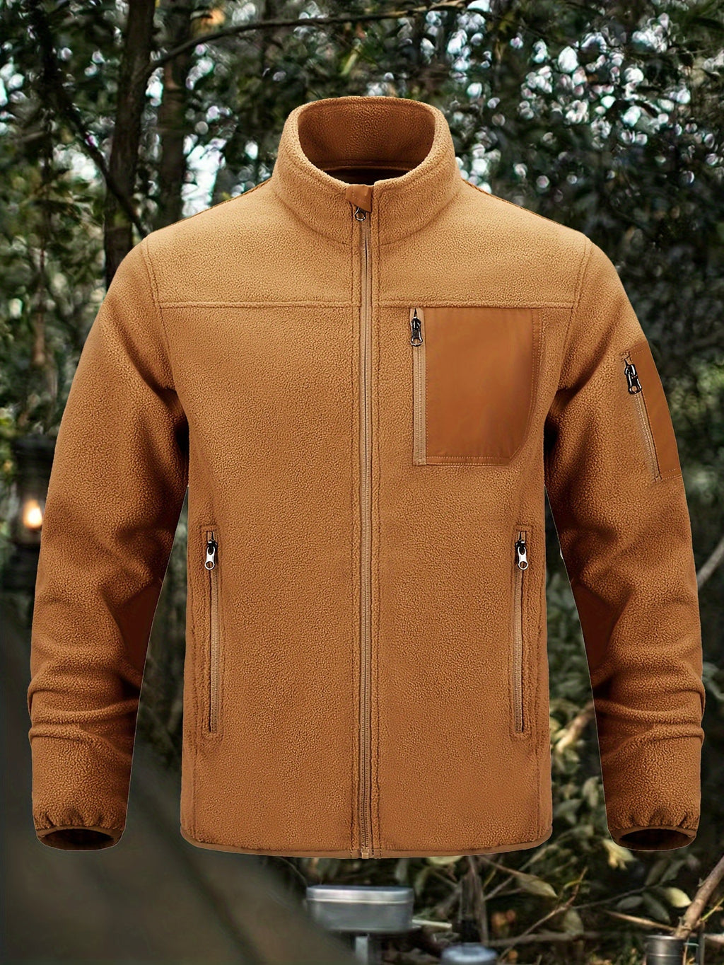 Rugged Full-Zip Outdoor Jacket – Cosy, Durable, Ideal for Camping, Hiking