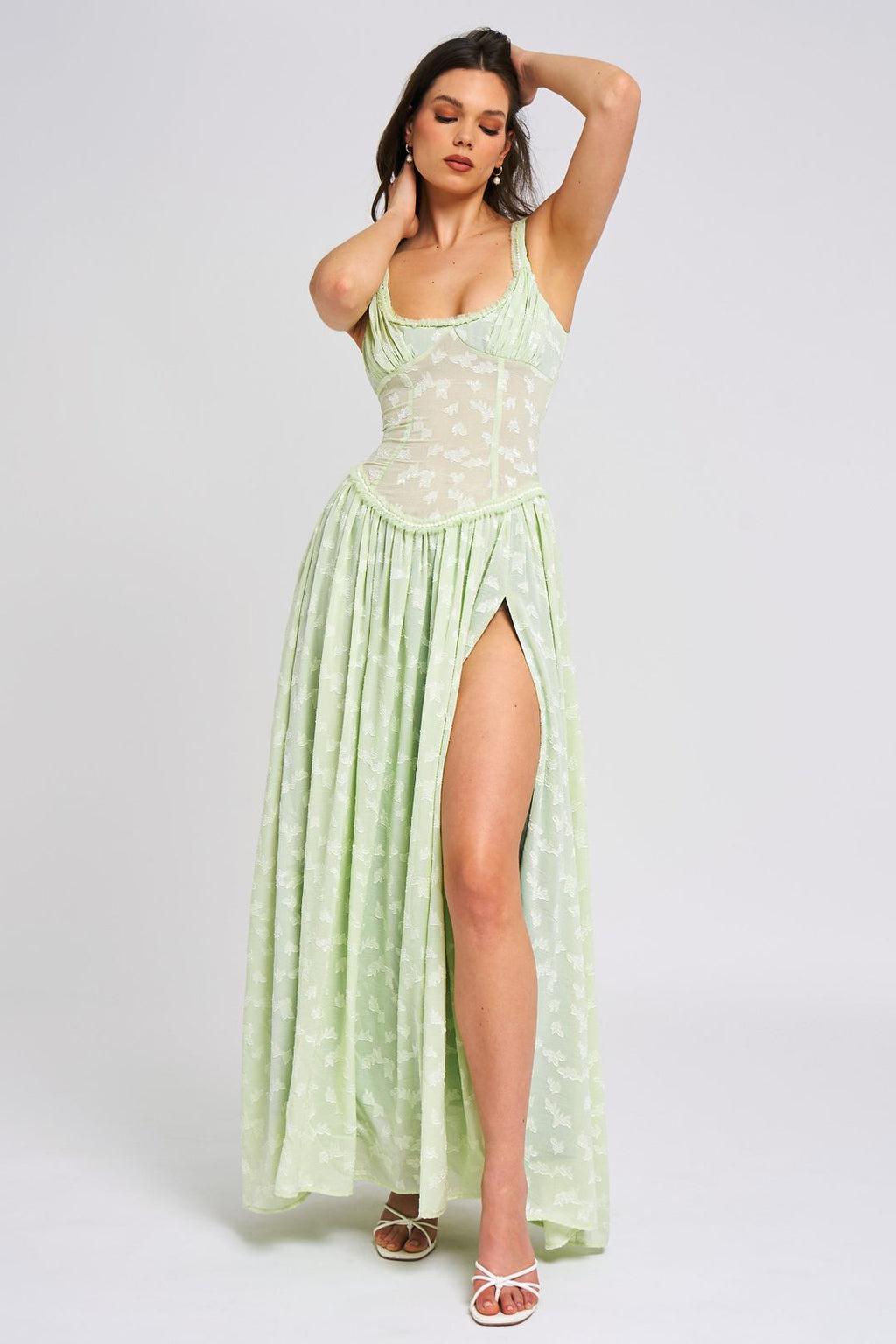 Floral Maxi Dress Women UK – Ruched Detail Evening Gown, Wedding Guest Cocktail