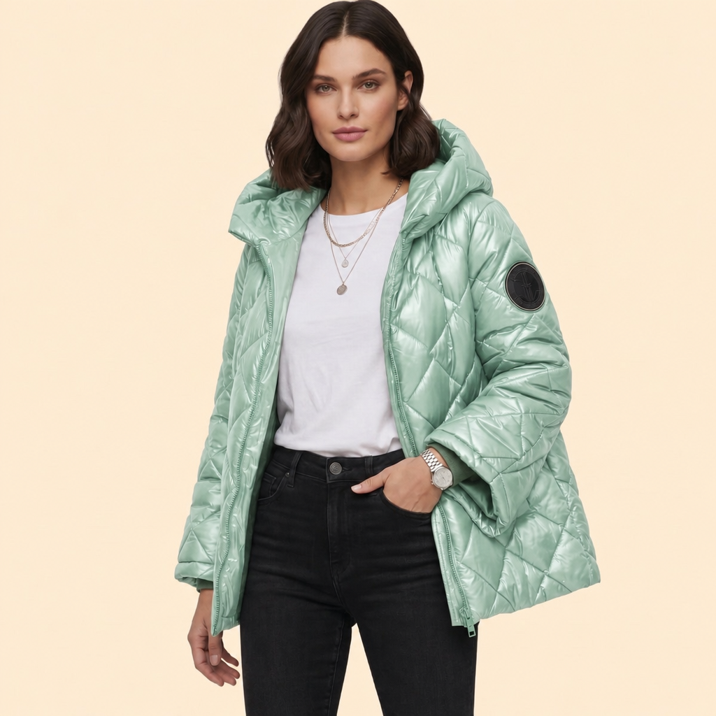 Women's Quilted Bomber Jacket – Casual Wear, Stylish Layering