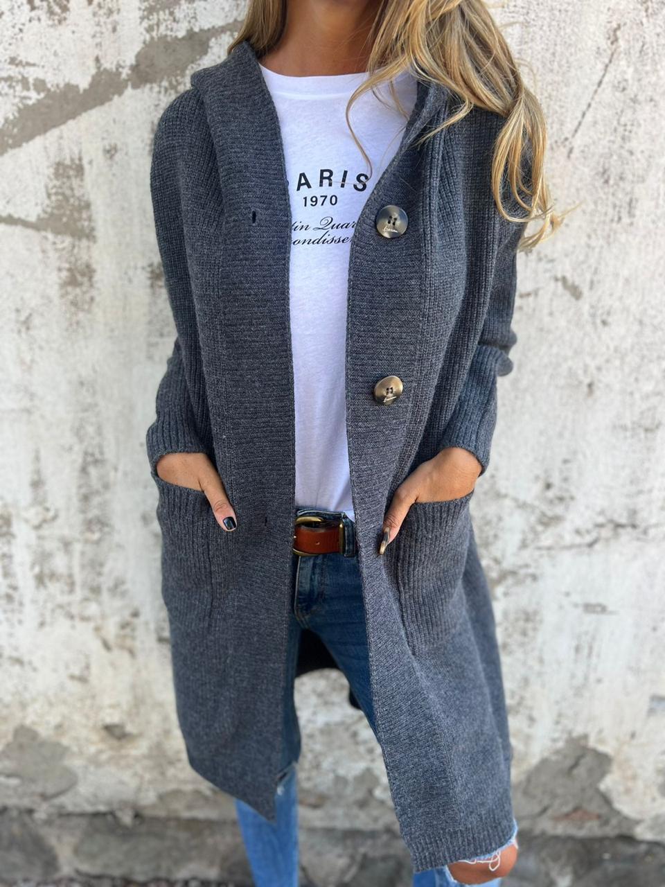 Elegant Long Knit Cardigan – Stylish Layering, Casual Wear