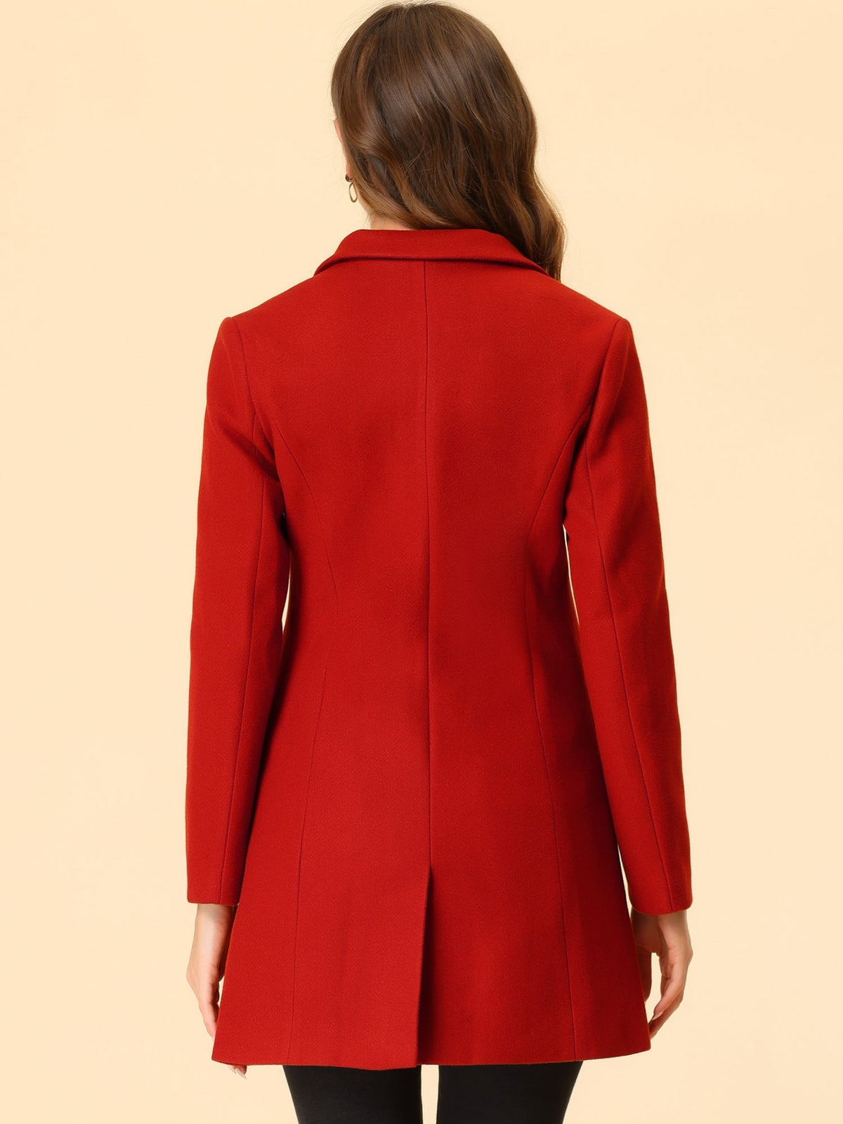 Classic Wool Coat with Collar – Stylish Outerwear for Office, Casual Wear